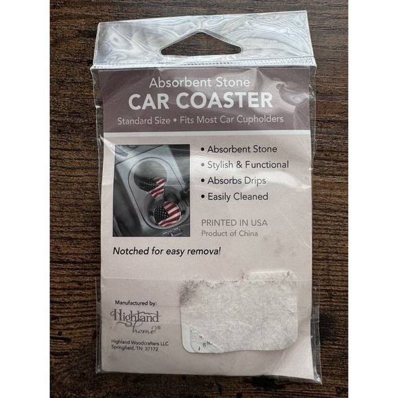 Absorbent Car Coaster Turtle Highland Home Nature Sea NEW In Package - Picture 2 of 4